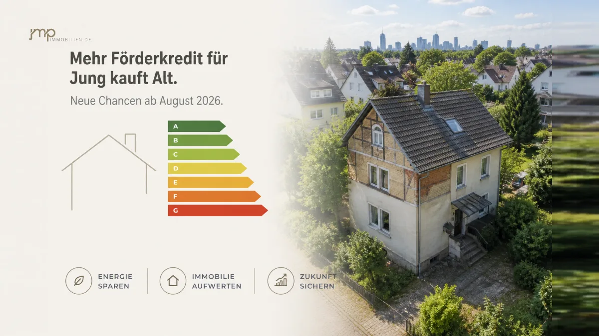 KfW „Jung kauft Alt": Was die höheren Kredite ab August 2026 für Käufer im Rhein-Main-Gebiet bedeuten